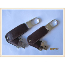 2015 neuer Schwenker Keychain Leder USB-Feder-Antrieb (EL005)